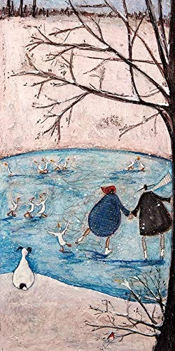 The Art Group "Sam Toft Winter Canvas Print, Cotton, Multi-Colour, 1.80 x 50.00 x 100.00 cm