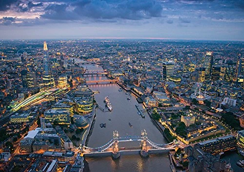 The Art Group "Jason Hawkes London Canvas Print, Cotton, Multi-Colour, 1.80 x 85.00 x 120.00 cm