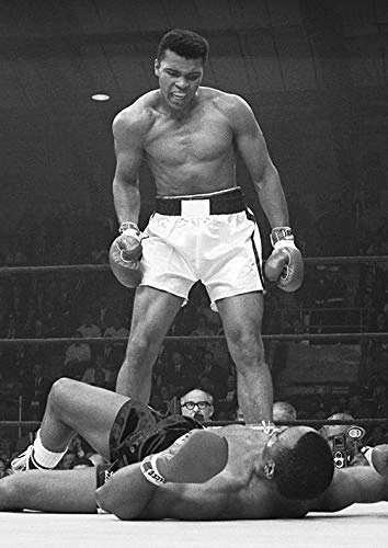 Pyramid International Muhammad (Ali Vs Liston Portrait-Corbis) -Canvas Print 85 x 120cm, Wood, Multicolour, 85 x 120 x 1.3 cm