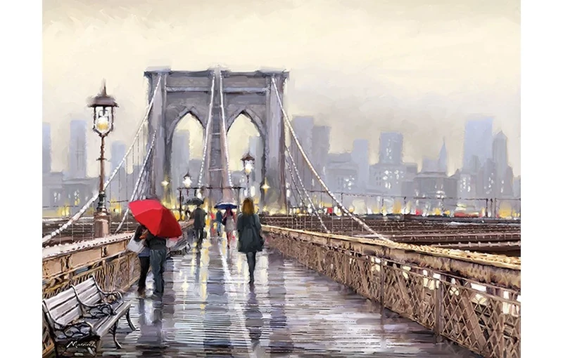 The Art Group Brooklyn Bridge Canvas Print 60 x 80 cm