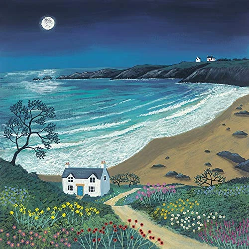 Art Group AFWDC98229 The Jo Grundy The Path To Moonlight Bay Canvas Print, Cotton, Multicolour, 85 x 85 x 1.3 cm