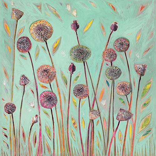The Art Group "Shyama Ruffell Dandelion Blue Canvas Print, Multi-Colour, 1.80 x 85.00 x 85.00 cm