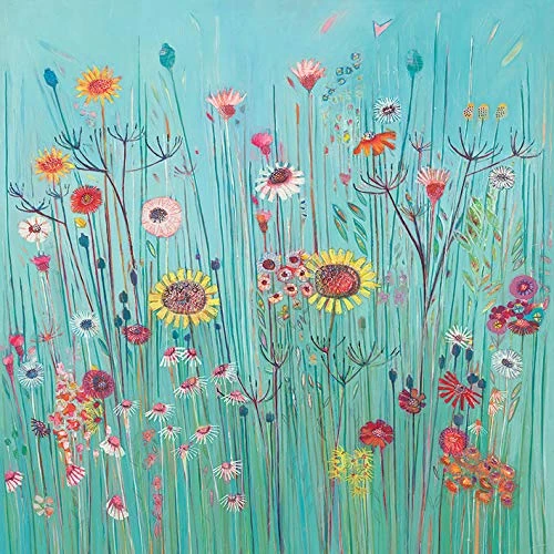 The Art Group Shyama Ruffell (Picnic Days) -Canvas Print 85 x 85cm, Wood, Multicolour, 85 x 85 x 1.3 cm