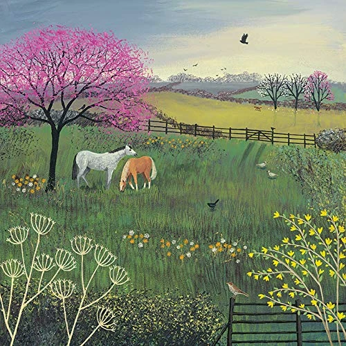 The Art Group Jo Grundy (Under the Blossom Tree) -Canvas Print 85 x 85cm, Wood, Multicolour, 85 x 85 x 1.3 cm