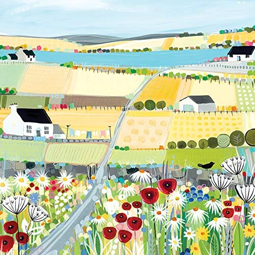 The Art Group "Janet Bell Bright Meadow Canvas Print, Multi-Colour, 1.80 x 85.00 x 85.00 cm