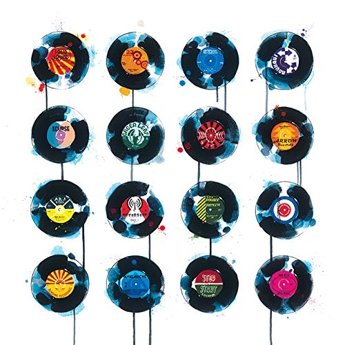 The Art Group James Paterson (45rpm) -Canvas Print 85 x 85cm, Wood, Multicolour, 85 x 85 x 1.3 cm