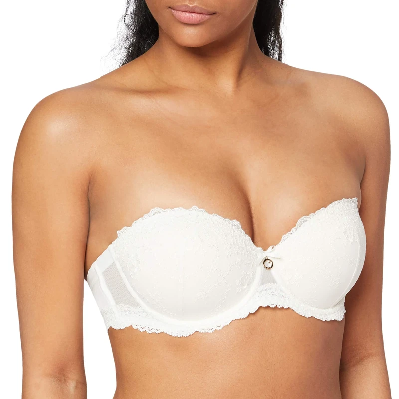 Aubade Women's Bandeau Top BELLE D'ISPAHAN White (Perle Perle) 30E