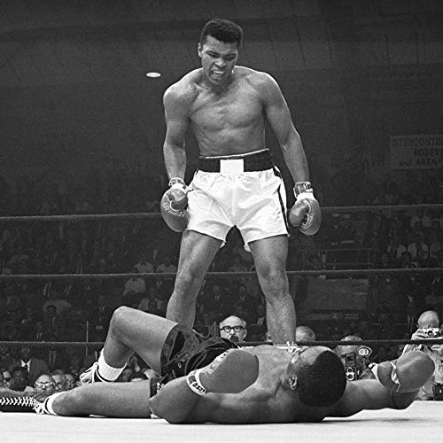 Pyramid International Muhammad (Ali vs Liston-Corbis) -Canvas Print 85 x 85cm, Wood, Multicolour, 85 x 85 x 1.3 cm