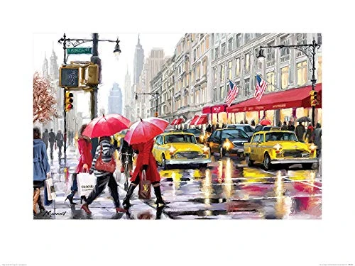 The Art Group Richard Macneil (New York Shoppers) -Art Print 60 x 80cm, Paper, Multicoloured, 60 x 80 x 1.3 cm