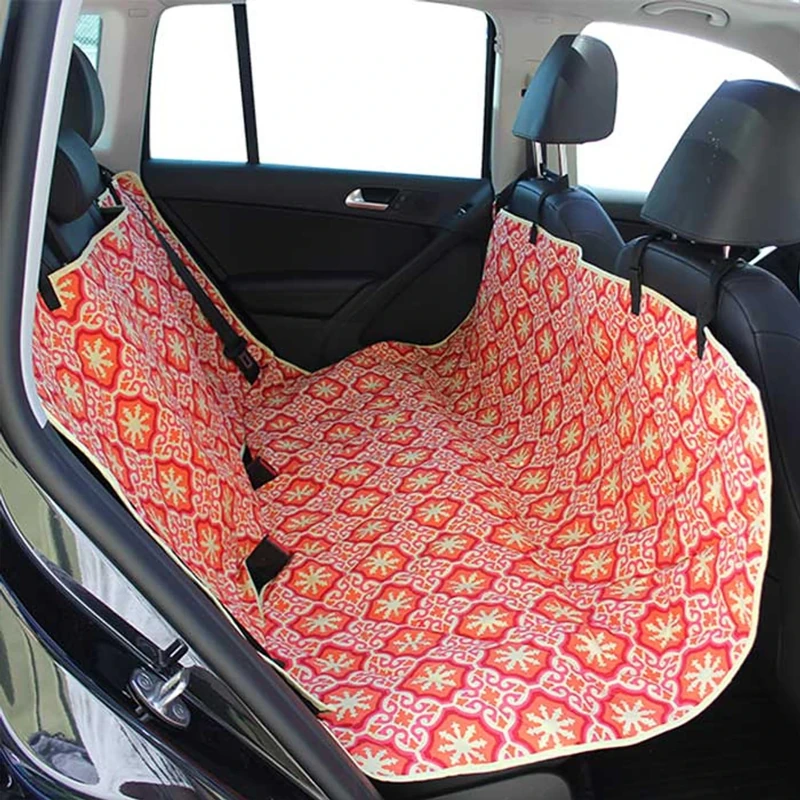 Molly Mutt 3-in-1 Back Seat Cover for Dogs, Back Seat Hammock, Cargo Area Cover, Non-Skid, 100% Cotton Canvas, Water-Resistant, Features Adjustable Headrest Straps, Belt Slots, Seat Anchors, 56"x56"