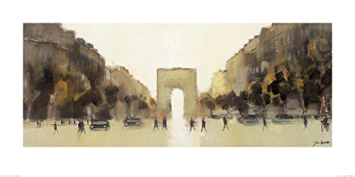 The Art Group "Jon Barker Arc De Triomphe Paper Art Print, Multi-Colour, 50 x 100 x 1.3 cm