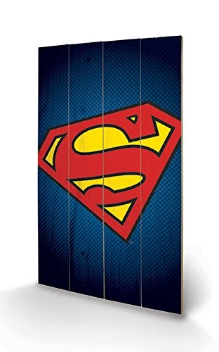Pyramid International DC Comics (Superman Symbol) -Wood Print 45 x 76cm, Multi-Colour, 45 x 76 x 1.3 cm