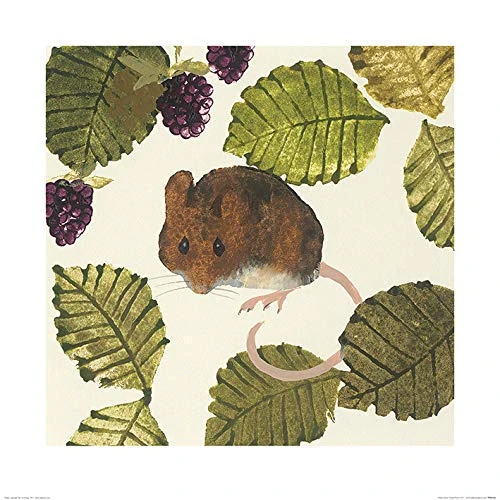 The Art Group Julia Burns (Wood Mouse) -Art Print 60 x 60cm, Paper, Multicoloured, 60 x 60 x 1.3 cm