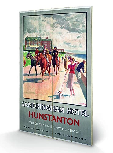 Pyramid International Hunstanton (5) -Wood Print 45 x 76cm, Multi-Colour, 45 x 76 x 1.3 cm