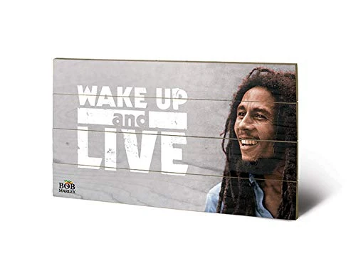 Pyramid International Bob Marley (Wake Up & Live) -Wood Print 45 x 76cm, Multi-Colour, 45 x 76 x 1.3 cm