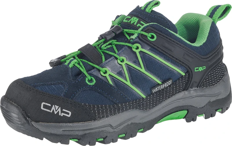 CMP Kids Rigel Low Trekking Shoes WP, B Blue Gecko, 12 UK Child