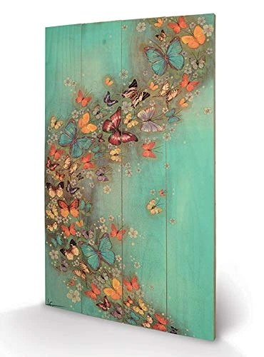 The Art Group Lily Greenwood (Chinese Green) -Wood Print 45 x 76cm, Multi-Colour, 45 x 76 x 1.3 cm