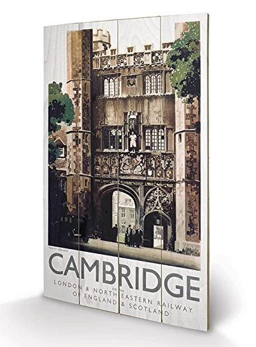 Pyramid International Cambridge (Trinity College) -Wood Print 45 x 76cm, Multi-Colour, 45 x 76 x 1.3 cm