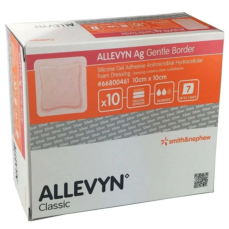 Allevyn AG Gentle Border dressing (Pack of 10)