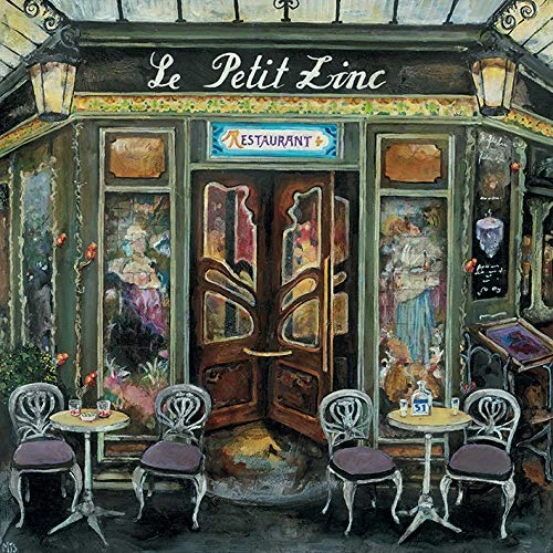 The Art Group Le Petit Zinc Melissa Sturgeon Canvas Print, Wood, Multi-Colour, 85 x 85 x 1.3 cm