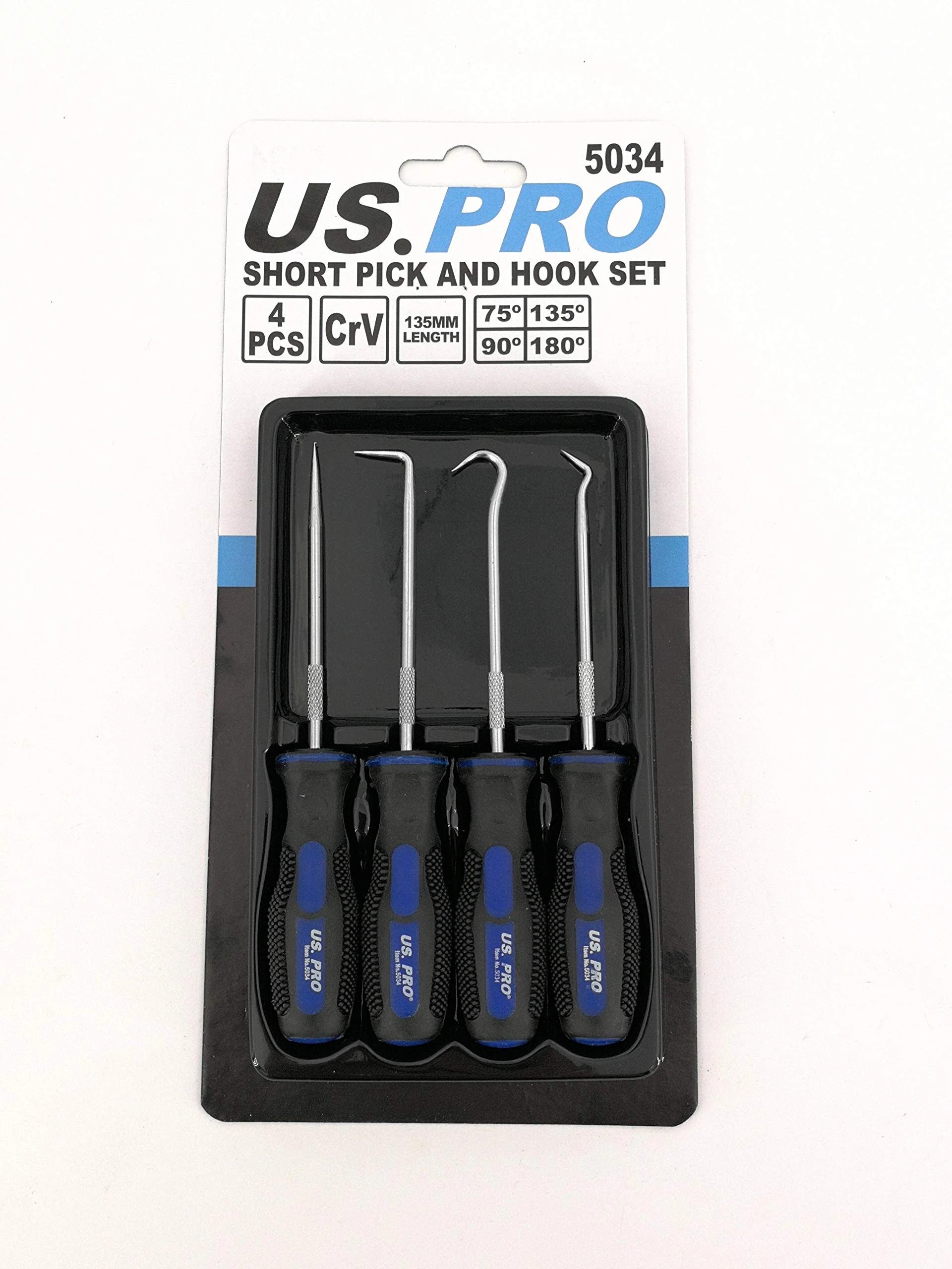US PRO 4pc Short Mini Pick & Hook Set 5034