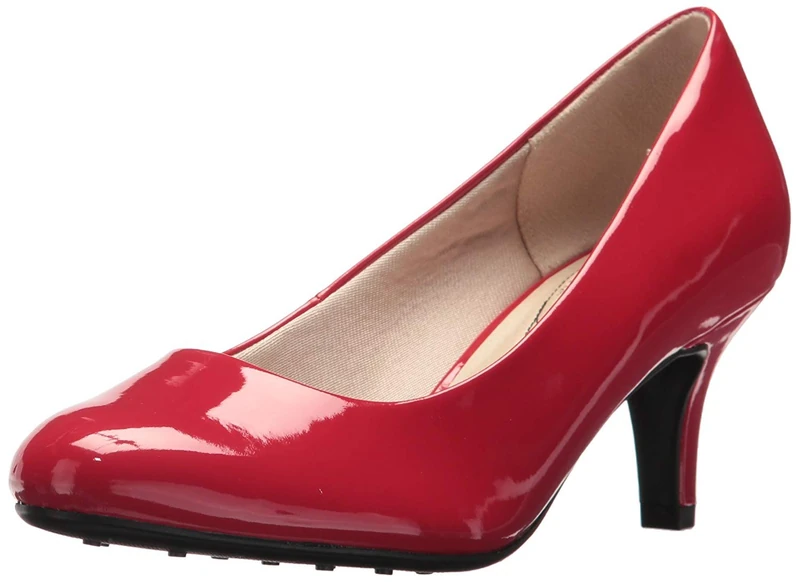 LifeStride Women's Parigi Dress Pump, Fire Red Patent, 6.5 UK