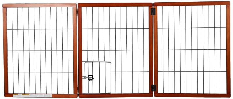 Carlson Pet Products Design Paw Extra Tall 60" Super Wide 3 Panels Premium Wooden Grid
