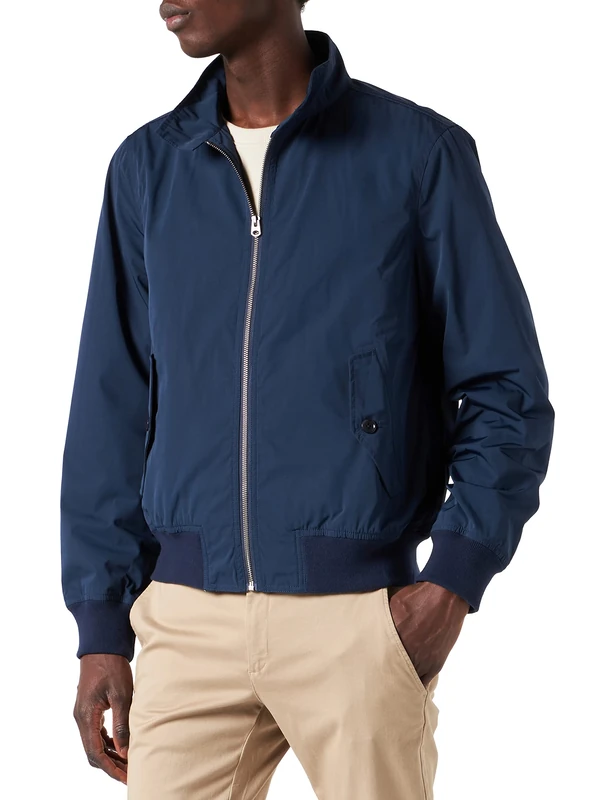 Brooks Brothers Men's 100099842-411 Bomber Jacket, Blue (Navy 411), Small