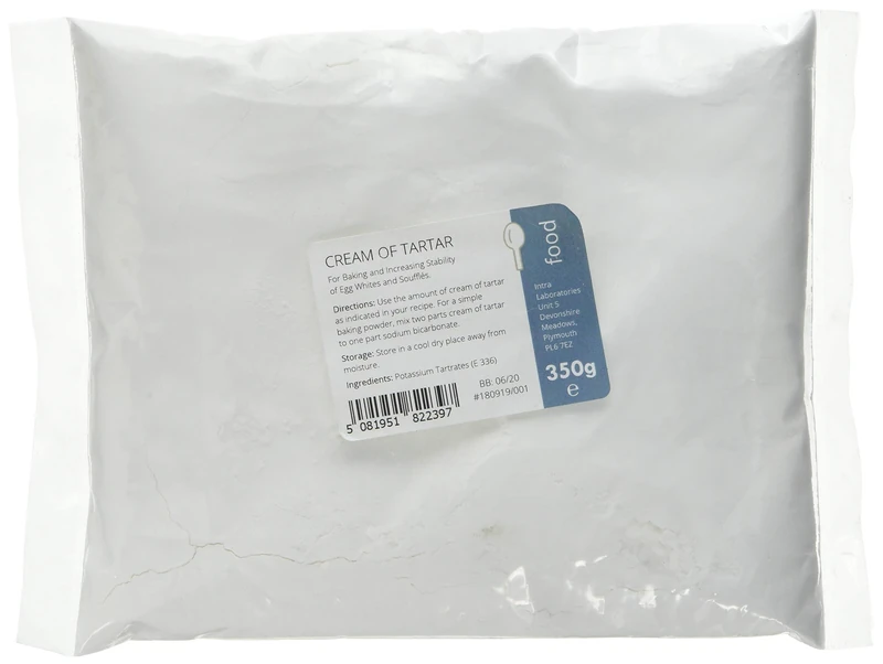 Intralabs Cream of Tartar for Baking & Playdough, Pure Food Grade Powder, 350g