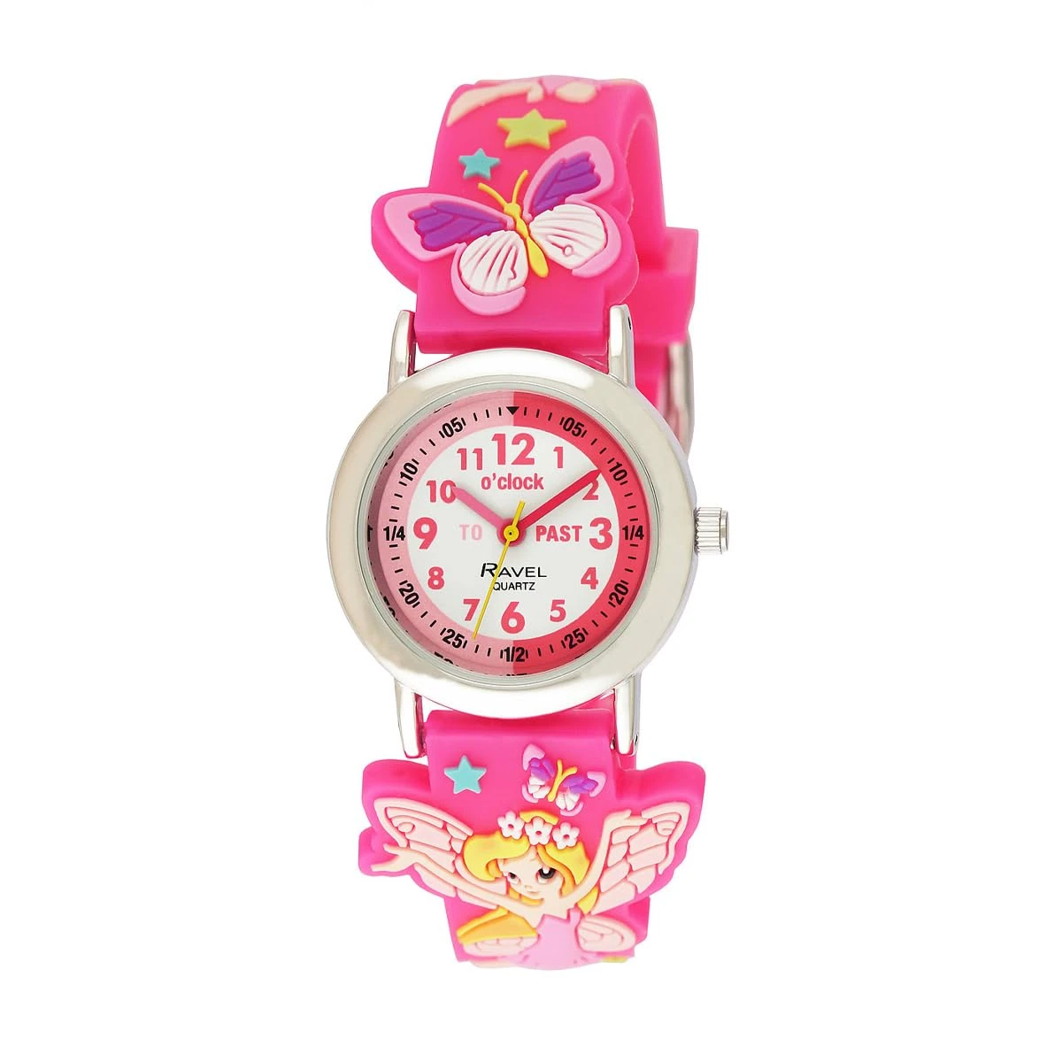 Ravel Girl's Pink Fairy Time Teacher Watch