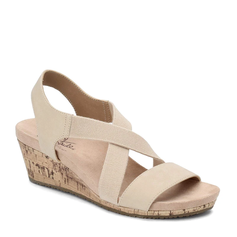 LifeStride Women's Mexico Wedge Sandal, Bone, 7.5 UK