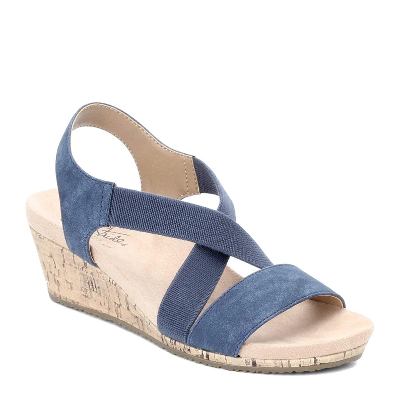 LifeStride Women's Mexico Wedge Sandal, Navy, 7 UK