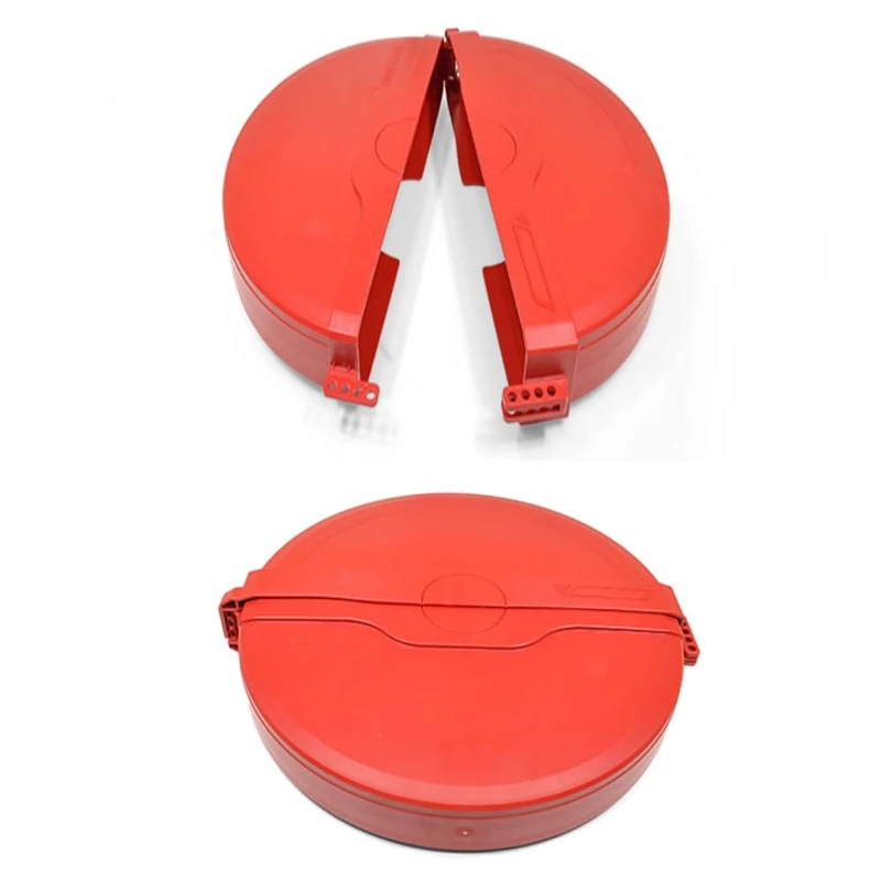 Lockout Tagout Large Gate Valve - 330-450mm - Holds Up to 4 Padlocks - Heavy Duty Red LOTO Device for Industrial Valve Isolation - Image 1