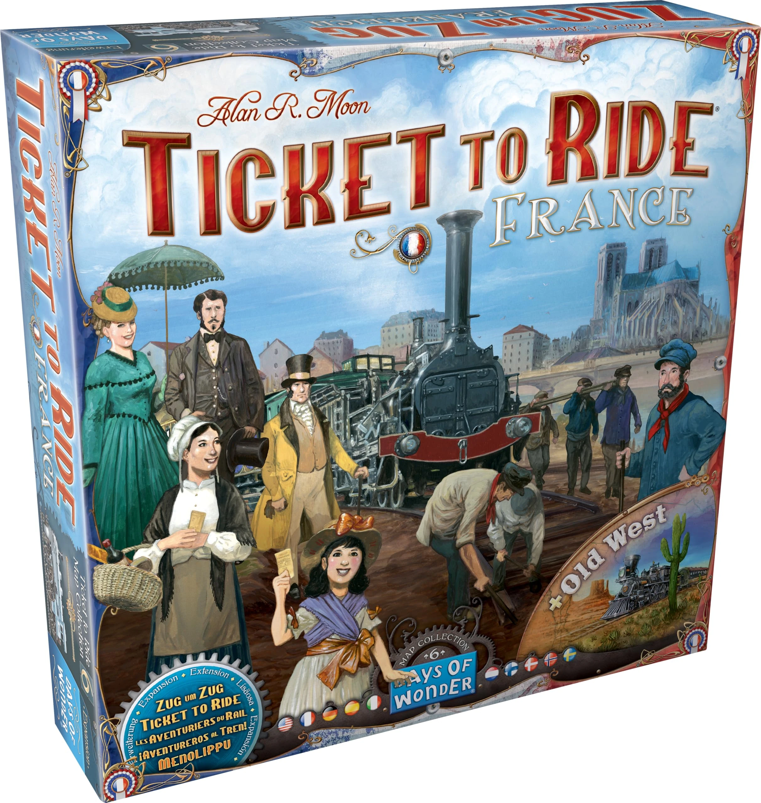 Days of Wonder | Ticket to Ride France Board Game EXPANSION | Ages 8+ | For 2 to 5 players | Average Playtime 30-60 Minutes