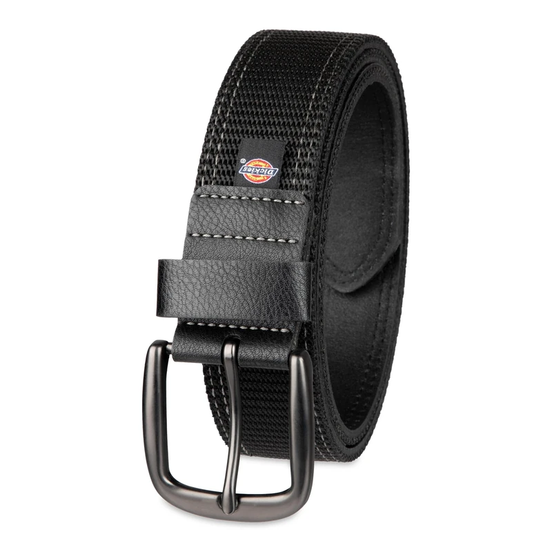 Dickies Men's Two Row Stitch Belt, Black, Waist : 44