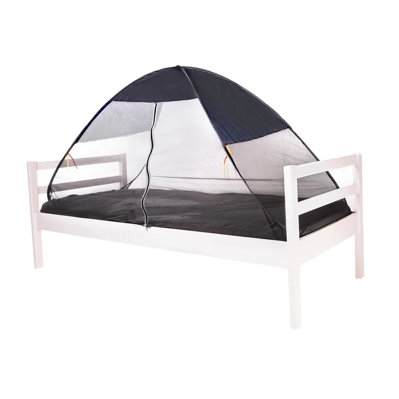DERYAN Bedtent - 200x90cm - Pop-Up System - Grey - < 1mm Mosquito Net - Protects Your Sleeping Child Against Insects - Including Carrying Bag