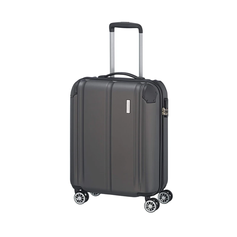 travelite board trolley hand luggage suitcase, lightweight, 4 wheels, CITY, hard shell suitcase small with scratch-resistant surface, 55 cm, 40 liters