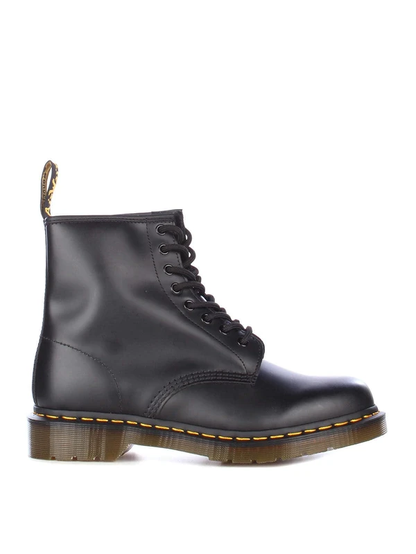Dr. Martens Women's 8 Eye Combat Boot, Black Smooth, 7 UK