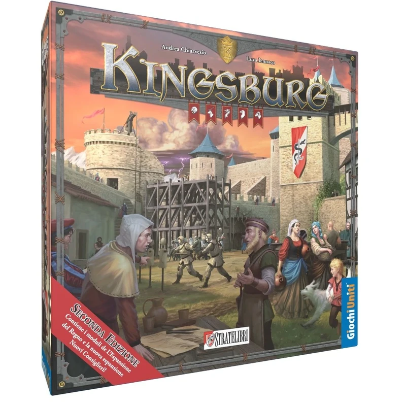 Giochi Uniti - Kingsburg Deluxe Edition Board Game, Italian Edition, GU521