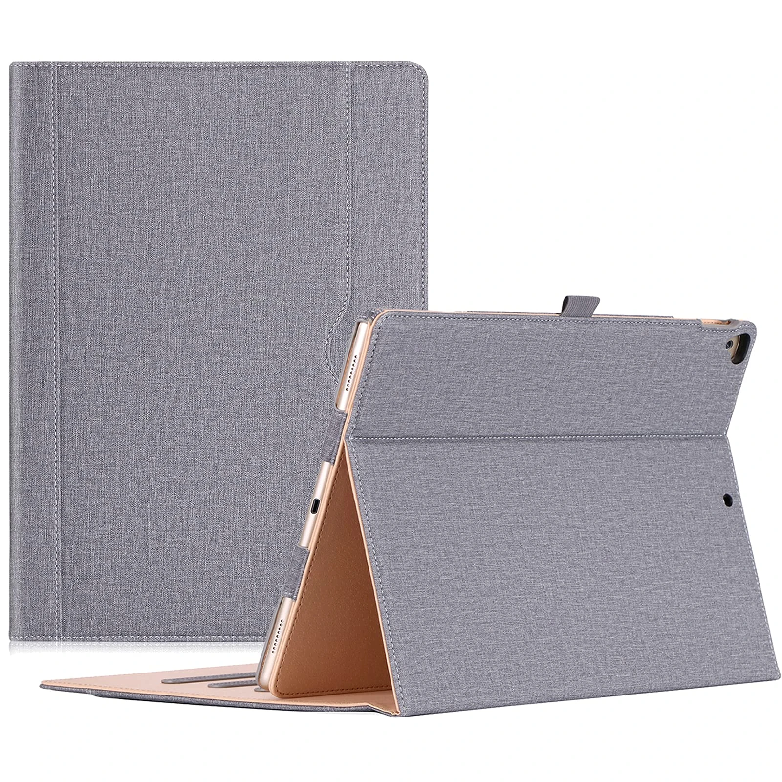 ProCase for iPad Pro 12.9 Inch 2017/2015 Old Model Case - Premium PU Leather Folio Case Cover, for iPad Pro 12.9 Inch (1st / 2nd Generation) -Grey