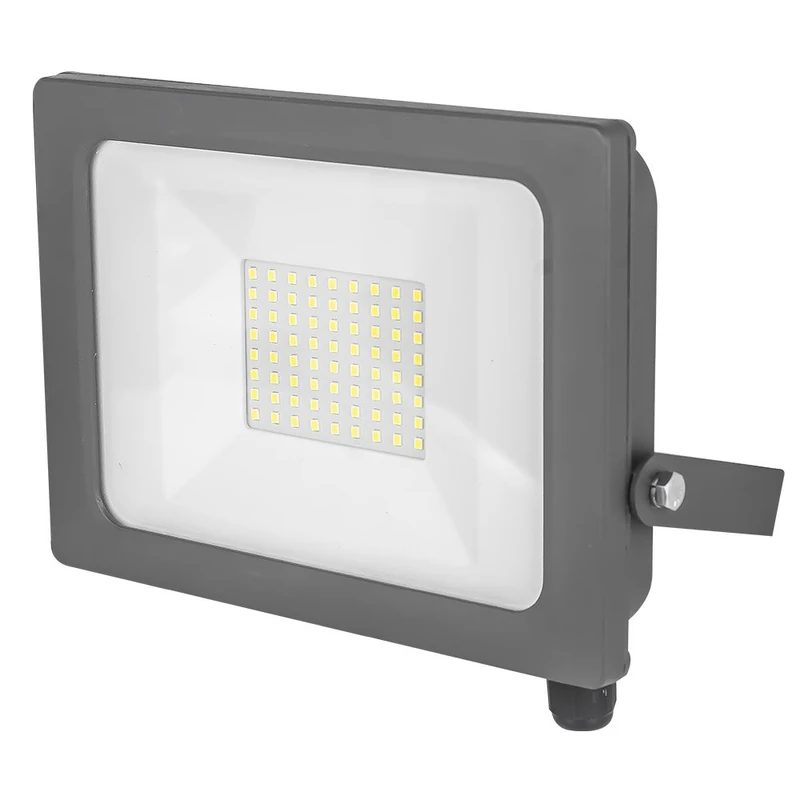Status 50W LED Slimline Floodlight with 4500 Lumen Output, IP65 Outdoor Security Light with Wide Beam Angle for Gardens and Driveways, Grey (S50WSFLG1PKB3) - Image 1