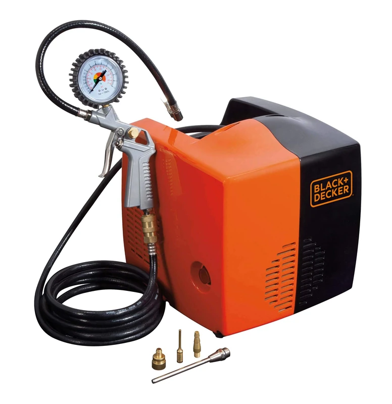 Black+Decker Portable Compressor, Black, BD 195 CUBO