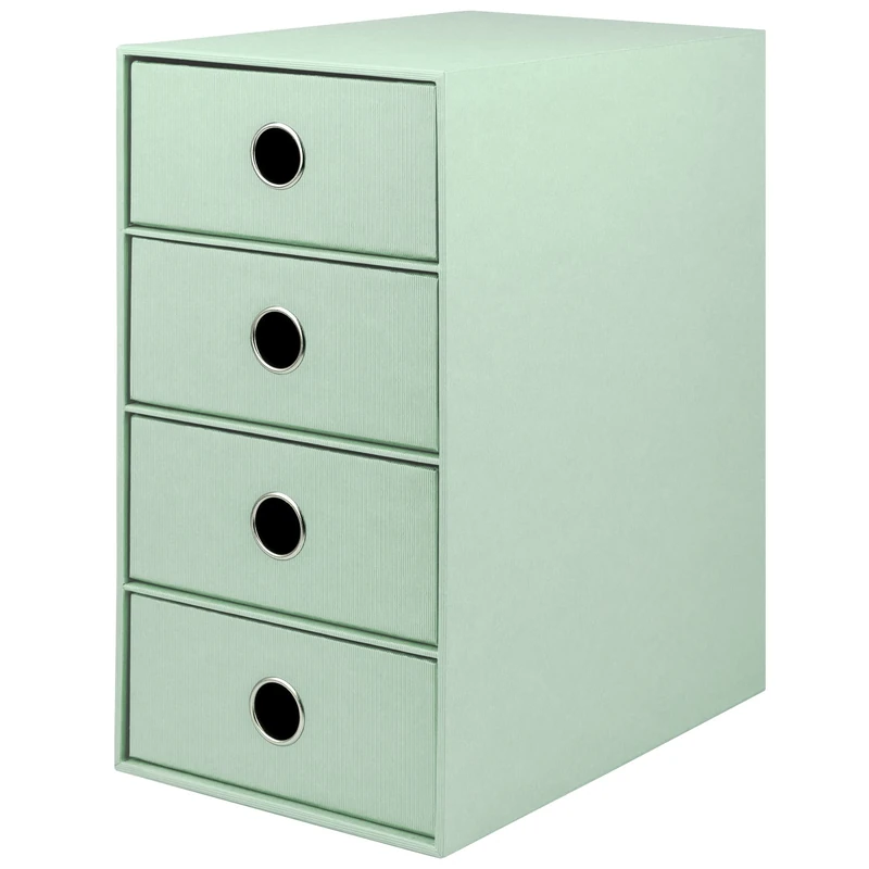 Rössler Papier 1524452654 - S.O.H.O. 4-ladenbak voor DIN A5, met grijpgat, mint, 250 x 175 x 320 mm, 1 stuk