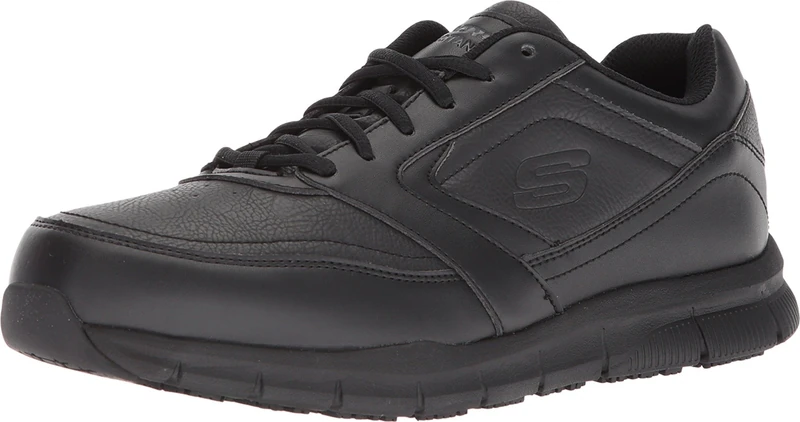 Skechers for Work Men's Nampa Food Service Shoe,Black Polyurethane,9.5 M US