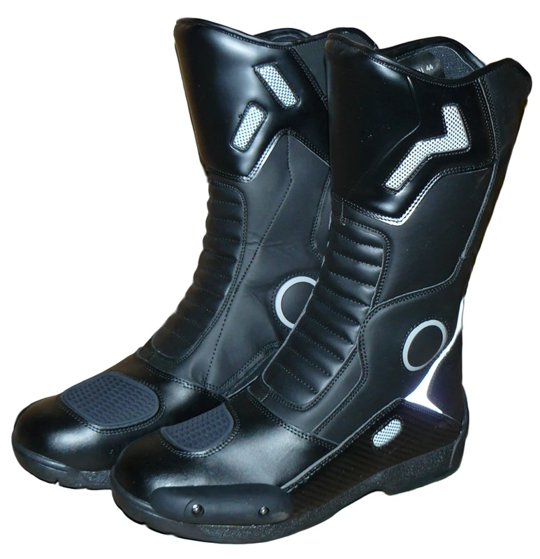 protectWEAR Motorcycle Boots Sport, Black, Size 46