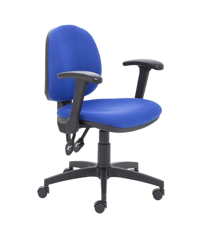 Office Hippo Mid Back Desk Chair, Ergonomic Home & Office Chair With Height Adjustable Seat & Flip Up Arms, Lumbar Support For Comfort, Computer Chair For Daily Use - Royal Blue