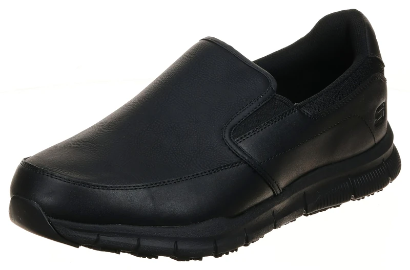 Skechers for Work Men's Nampa-Groton Food Service Shoe,Black Polyurethane,7.5 W US - Image 1