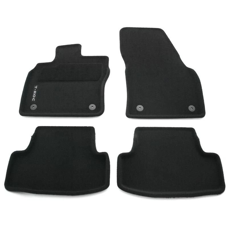 Volkswagen VW Optimat T-ROC 2GA061445 WGK Textile Floor Mats Black
