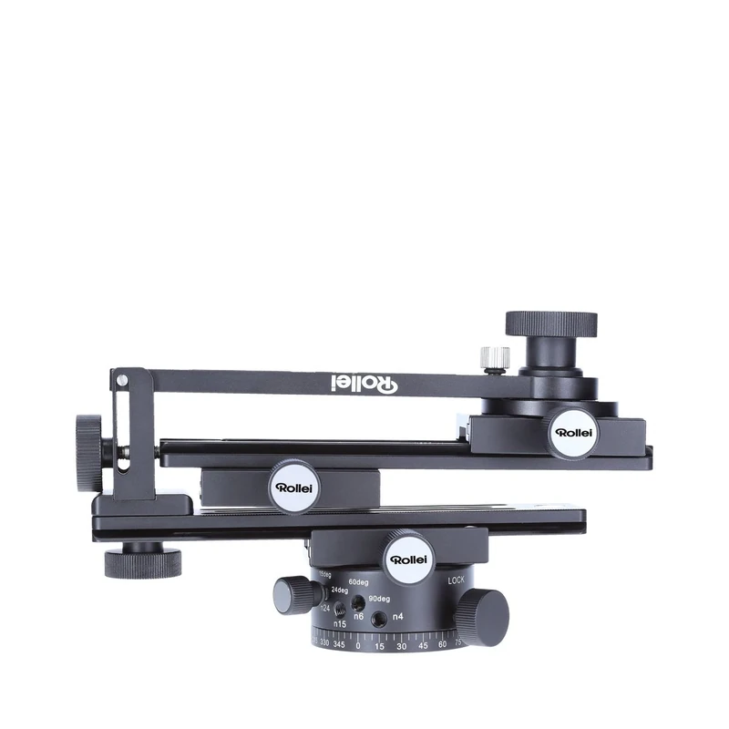 Rollei Panoramic Head 200 Mark II - Tripod head for multi row panoramic photos, Max. load of 3 kg and ARCA SWISS compatible - Black