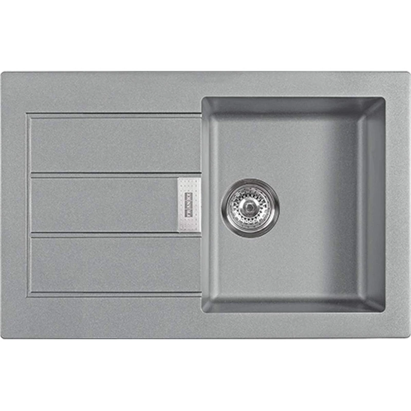 Franke 114.0476.404 SID 611-78 Granite Kitchen Sink with a Single Bowl, Stone Grey